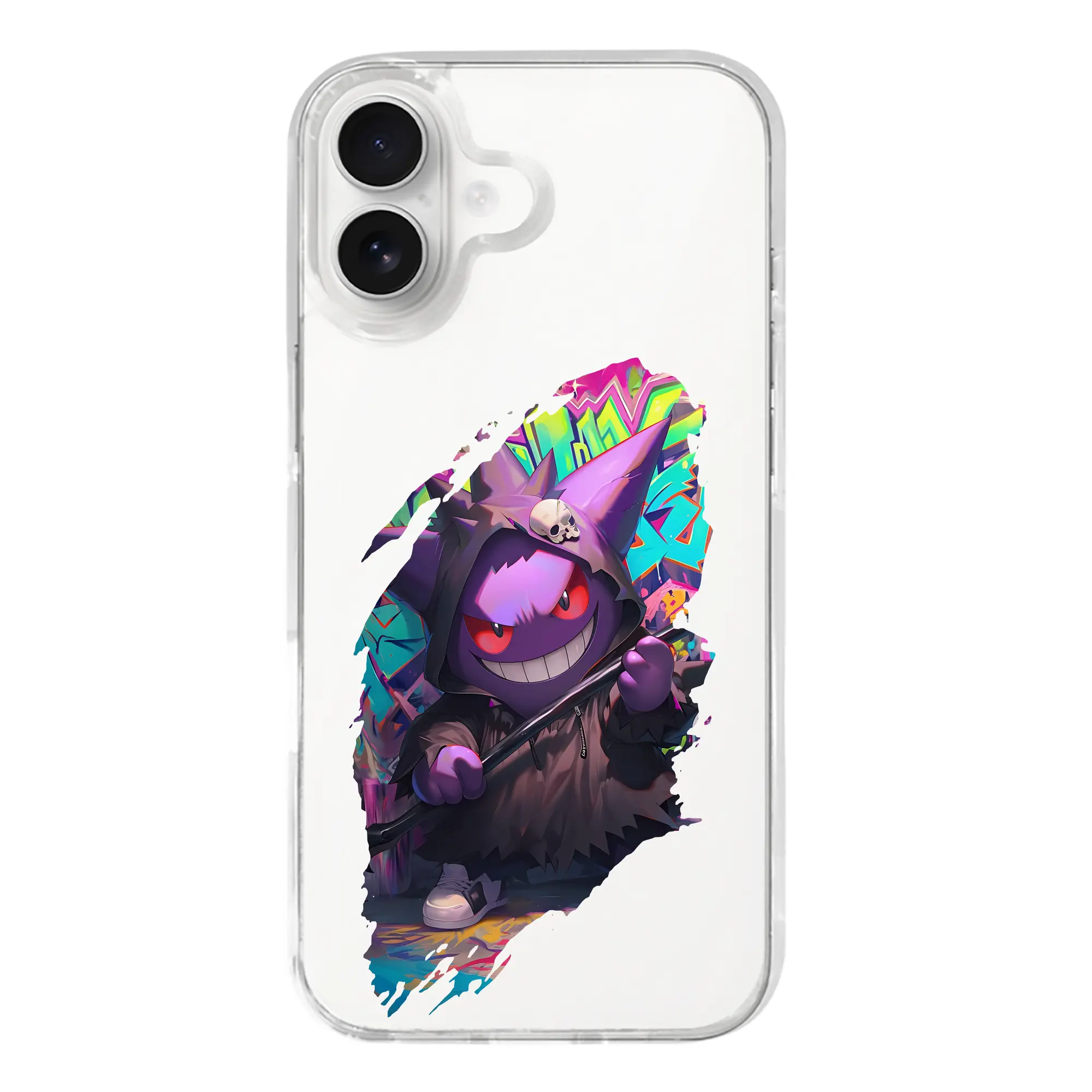 ポケモン グッズ,ゲンガー - iPhone 17シリーズ 透明スマホケース – 薄型・耐衝撃・精密フィット保護カバー